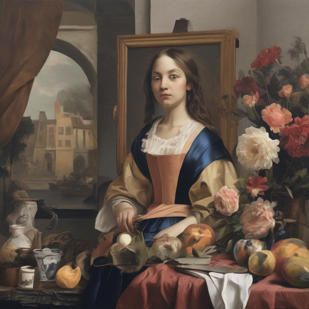 Καλλιτεχνική καινοτομία στη σύγχρονη τέχνη, ρεαλιστικό ζωγραφικό έργο με ύφος baroque, ελαιογραφία και σύγχρονες ζωγραφικές τεχνικές.